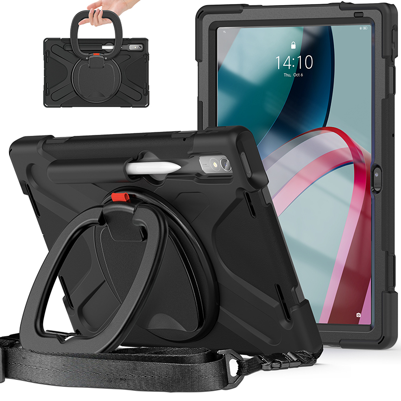 适用于2022联想小新Pad Pro 11.2英寸平板保护套TB132FU/TB138FU/FC全包边软壳防摔手环托旋转横竖支架挂肩绳
