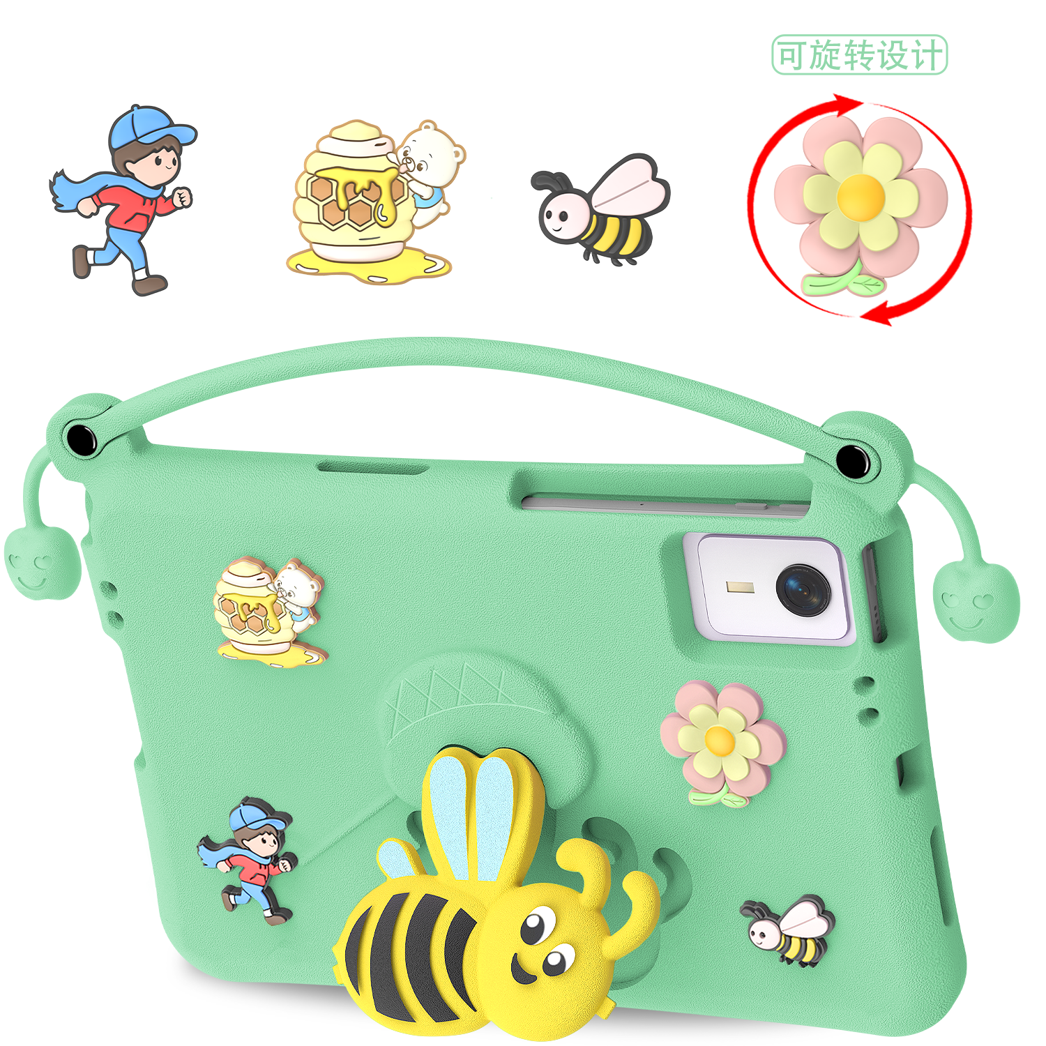 适用2025红米Redmi Pad2 4G保护套EVA防摔M7电脑11英寸2代小米平板5/6 Pro全包边Pad SE软壳手提支架卡通