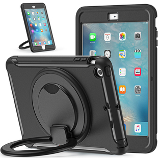 适用于iPad mini3保护套防摔苹果mini3/2/1全包边软壳硅胶平板电脑7.9寸迷你123横竖360旋转支架手持托
