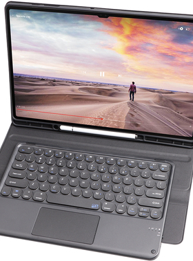 适用2024三星 Galaxy Tab S10Ultra保护套带笔槽蓝牙键盘触摸板鼠标平板电脑14.6寸全包软壳SM-X920/X926皮套
