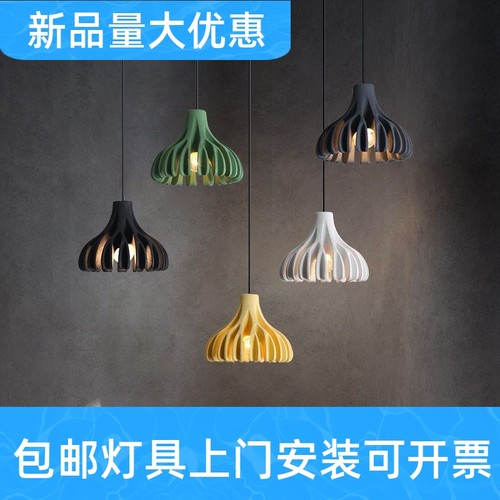 北欧工业风创意三头吧台餐厅灯具简约现代饭厅单头卧室床头小工厂