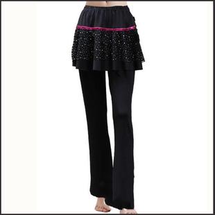 特价新款广场舞服装裙裤春装夏成人女士裤子拉丁舞练习长裤亮片跳