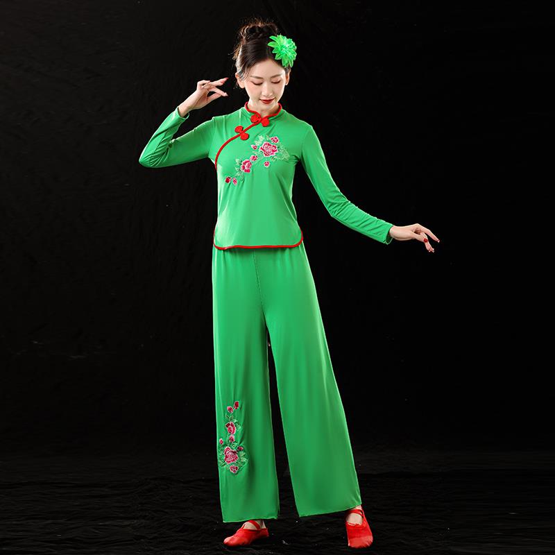 特价新款杨丽萍广场舞服装套装秧歌服表演出服中老年扇子舞民族舞