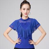 成人女跳舞蹈练功长短袖 新款 广场舞演出 2024拉丁舞上衣女春季 特价