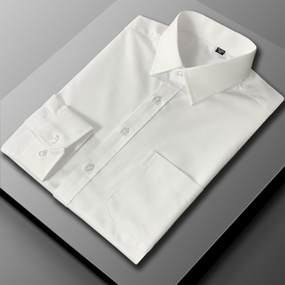 高级感白色商务全棉免烫抗皱衬衫