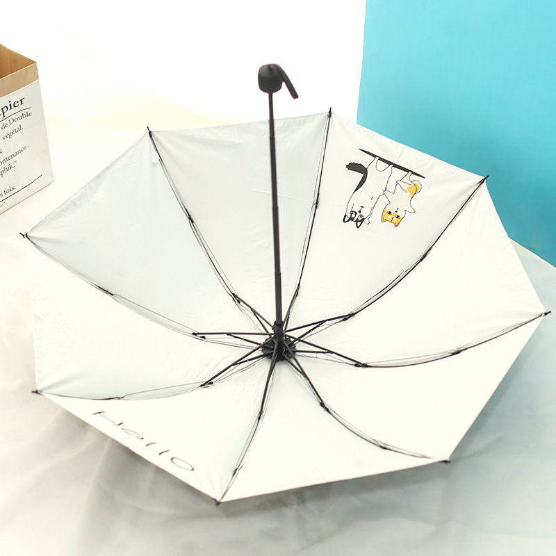 三折柴犬哈士奇可爱卡通晴雨伞折叠两用太阳伞遮阳礼品伞j12|ruв категории начало ежедневно, зонтик/дождь/дождь/водостойкость, зонтик - от Buy2taobao.com для оказания профессиональной услуги покупки агента Taobao