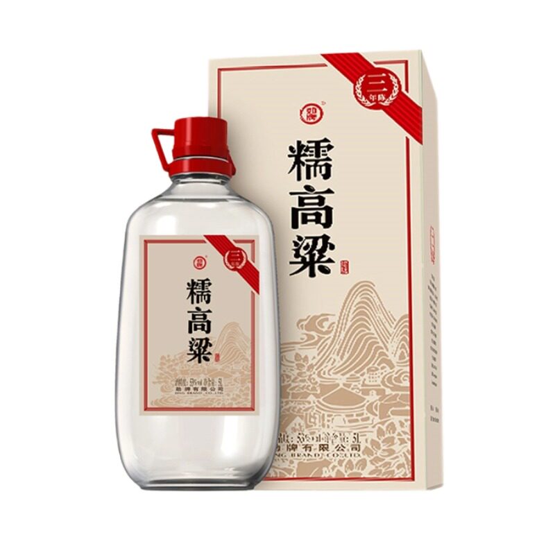 【劲牌贺岁酒】劲牌53度糯高粱5L大容量贺岁装原酒三年送取酒器