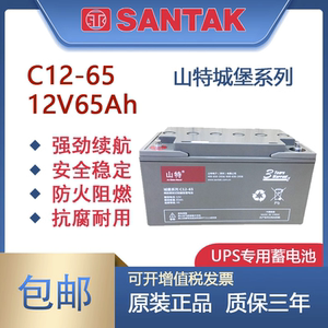 山特蓄电池12V65AH 蓄电池C12-65 铅酸免维护UPS专用铅酸蓄电池