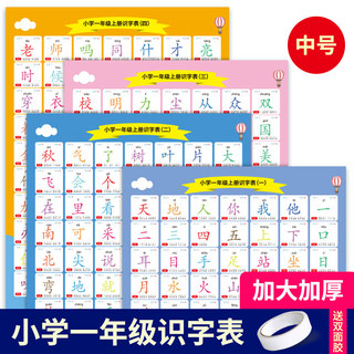 一年级语文上册下册认字生字识字表挂图人教版拼音墙贴同步课本