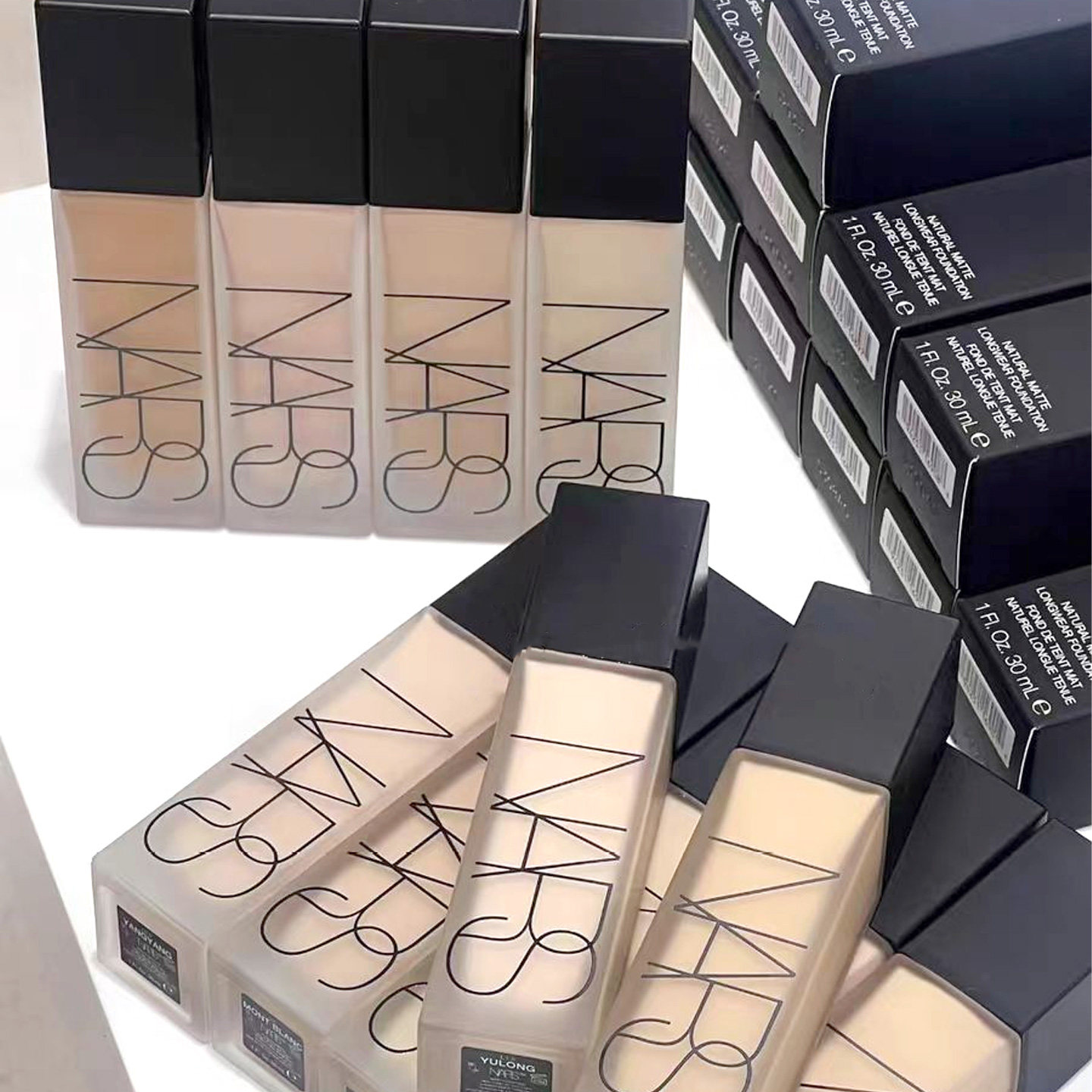 NARS纳斯新品超雾瓶粉底液小样试色L0 L0.5 L1.5雾面哑光控油持妆