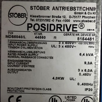 议价销售STOBER TYP MDS5040/L 44560 8154481伺服驱动器