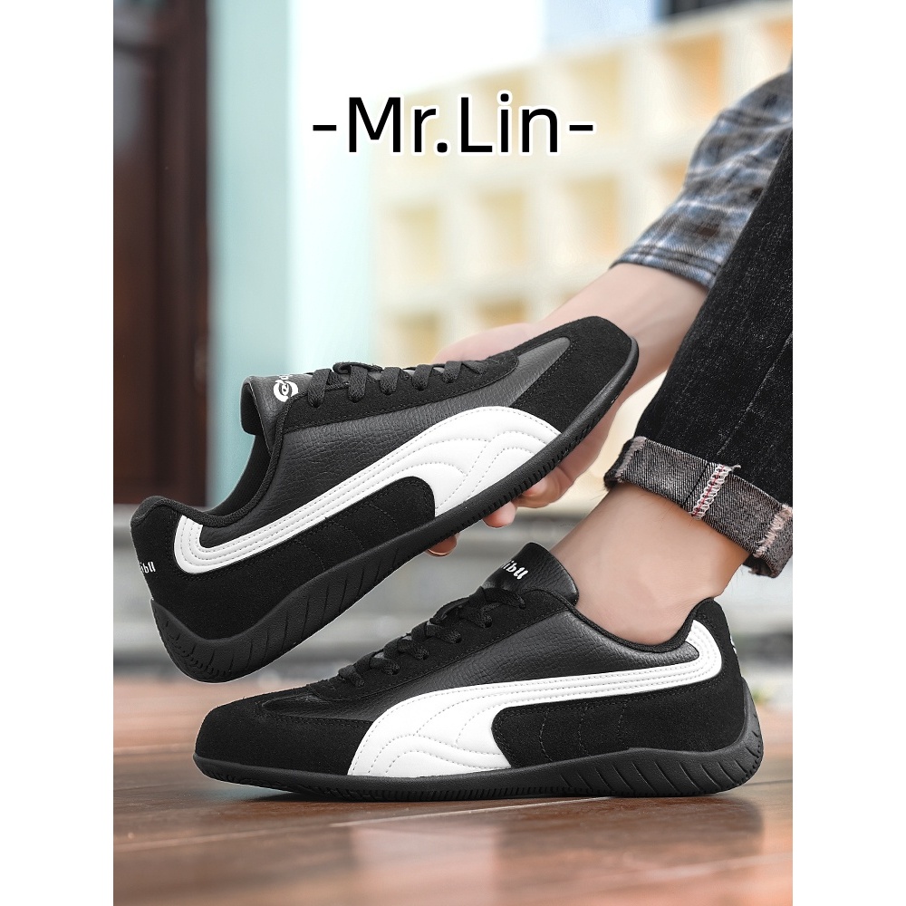 【Mr.Lin】德训鞋平底阿甘鞋皮面大码2025秋冬新款透气男士休闲鞋