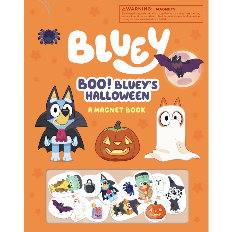 小蓝狗布鲁伊 磁贴书 Boo Bluey s Hlwn Magnet Book 英文原版 卡通动画 儿童绘本 动物故事图画书 进口儿童读物 又日新