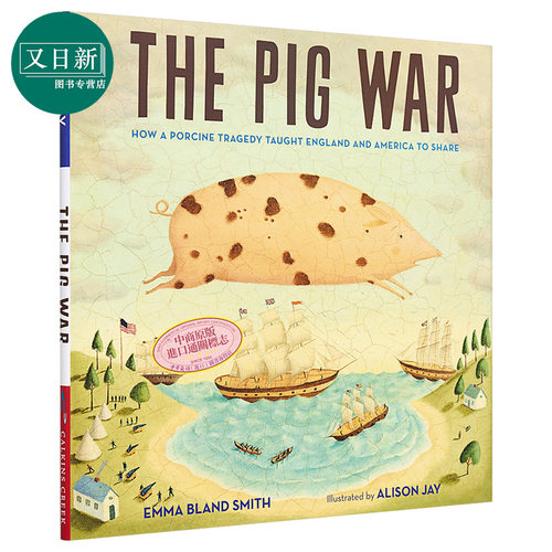 Alison Jay插画 猪的战争 The Pig War 中古绘本 英文原版 进口图书 复古画风 儿童非小说图画书 历史故事 7岁以上