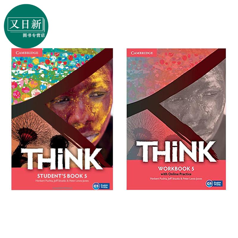 原版进口剑桥少儿英语教材Think 5 级别 think教材 青少年英语培训教材 学生书+练习册+在线学习账号