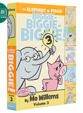 小猪小象5个故事合集3 精装 英文原版 An Elephant & Piggie Biggie Volume 3  莫威廉Mo Willems 情商教育培养绘本 4-8岁