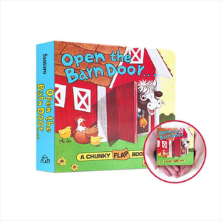 手掌书:打开谷仓的门Open The Barn Door Find a Cow纸板书 翻翻书 动物农场 认知启蒙 0~3岁 英文原版 【又日新童书】