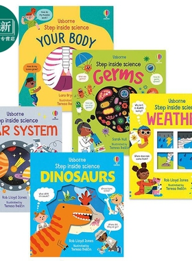 Step inside Science 走进科学系列儿童绘本5册 病菌Germs 天气Weather 人的身体Body 科普图画书 英文原版 又日新
