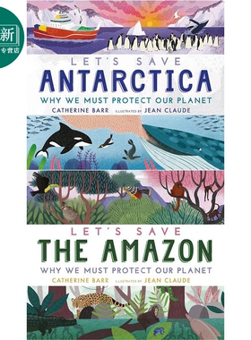 Lets Save Antarctica  Amazon Why we must protect our planet为什么我们必须保护我们的星球2册套装 英文原版 又日新