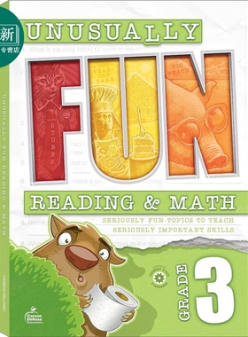 Carson Dellosa Unusually Fun 3rd Grade Math and Reading Workbooks 趣味十足的数学和英语阅读练习册 3年级 又日新