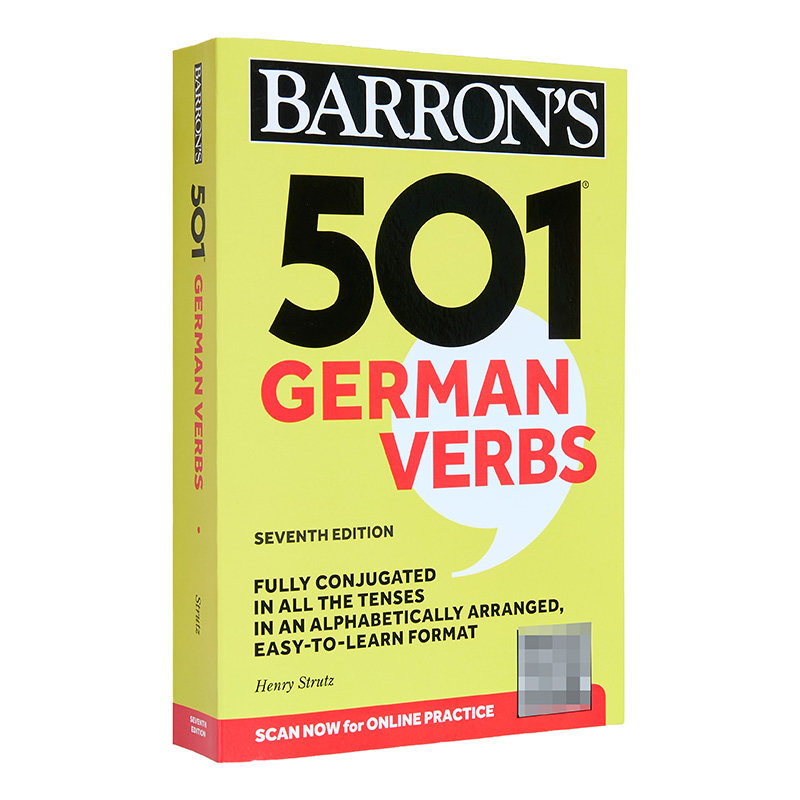 新版巴朗501个德语动词 第七版 2024年新版 501 German Verbs Seventh Edition Barrons 501 Verbs 又日新
