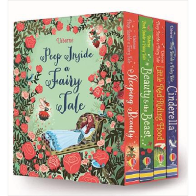 Usborne:Peep Inside a Fairy Tale boxed set 尤斯伯恩偷偷看里面童话洞洞书 四本盒装 英文原版 儿童故事绘本 又日新