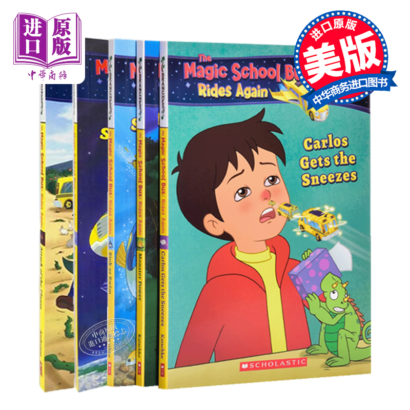 学乐大树系列神奇的校车5册 原版 Scholastic Branches The Magic School Bus Rides Again初级章节桥梁书 美国畅销小学初级?