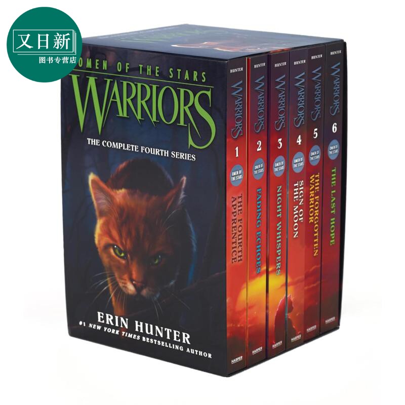 猫武士四部曲星预言6册 赠音频 560~790L Warriors Omen of the Stars 英文原版传奇的猫族 儿童文学桥梁章节书小说 又日新