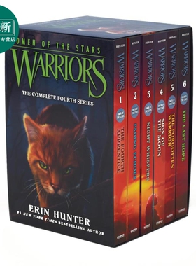 预售 猫武士四部曲星预言6册 赠音频 560~790L Warriors Omen of the Stars 英文原版传奇的猫族 儿童文学桥梁章节书小说 又日新