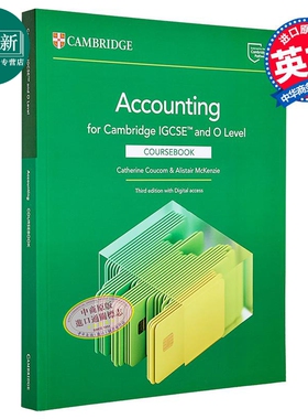 剑桥IGCSE&Olevel会计教材含电子账号2年 Cambridge IGCSE O Level Accounting Coursebook with Digital Access 又日新