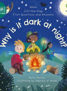 First Questions & Answers: Why is it dark at night?尤斯伯恩翻翻学:为什么会天黑？英文原版纸板书百科图画书 又日新