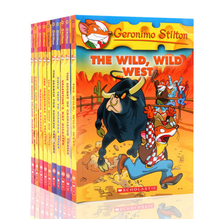 老鼠记者21-30册英文原版 Geronimo Stilton 10-BOOK SET 3经典儿童小说章节书桥梁书 7-10岁-封面