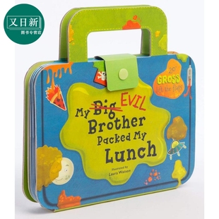 Big 又日新 进口 英文原版 午餐盒 儿童纸板书翻翻书 Brother Evil 绘本图画书 异形书 Packed 活动与玩具书 Lunch