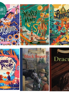 开始读经典系列 西游记 唐吉诃德 木偶奇遇记 Classic Starts Monkey King 英文原版 儿童经典文学 插图章节书 又日新