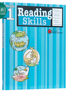 Flash Kids 阅读技巧1年级 英文版Reading Skills Grade 1英语学习辅助 小学家庭英文练习册 Harcourt Family Learning 工具?