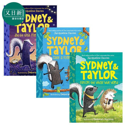 Sydney and Taylor 全彩章节书 臭鼬与刺猬系列3册 The Great Friend Expedition 英文原版 儿童章节故事书绘本 又日新