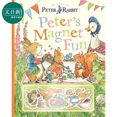 Peter Rabbit Peters Magnet Fun 彼得兔的磁铁书 纸板书 英文原版进口图书 儿童绘本纸板书 亲子互动故事图画书 又日新