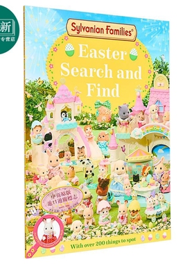 森贝儿家族找找书 Sylvanian Families Easter Search and Find 英文原版进口 儿童卡通动画 精装绘本 活动游戏书 又日新