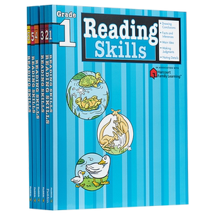 Harcourt Family Learning Reading Skills 哈考特阅读技巧 小学1-6年级教辅 阅读理解完形填空 英文原版进口图书