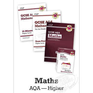 英国CGP教材 GCSE/IGCSE 数学高级课程AQA复习备考教辅4册 含答案+电子版 14-15岁