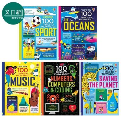 英文原版 100大发现系列科普读物合集 100 Things to Know About Music Sport Saving the Planet the Oceans Earth 又日新