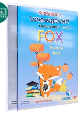 Succeed in LanguageCert Young Learners Fox CEFR Pre-A1 Practice Tests 朗思少儿英语考试练习套装教辅书含答案 又日新