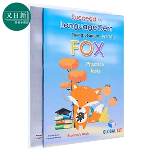 Young 又日新 教辅书含答案 LanguageCert Practice Fox Learners 朗思少儿英语考试练习套装 Succeed CEFR Tests Pre
