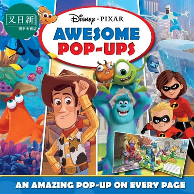 Disney Pixar Awesome Pop-ups 立体书 迪士尼皮克斯故事 英文原版进口图书 儿童绘本 故事图画书 又日新