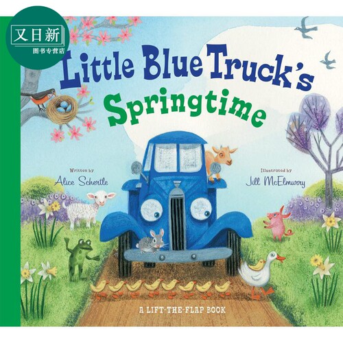 Little Blue Truck's Springtime 蓝色小卡车，春天来了 英文原版 进口原版 4岁以上 儿童纸板书 Alice Schertle