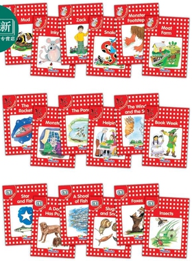 预售 Jolly Phonics Readers Red Level 1 Complete Set 快乐自然拼读读物红色等级18本套装 1级 英文原版英语分级读物 又日新