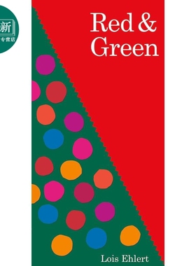 红色与绿色 Red & Green 英文原版 儿童圣诞节主题绘本 图画故事书 亲子读物 模切书 精装 进口童书 4-8岁 又日新