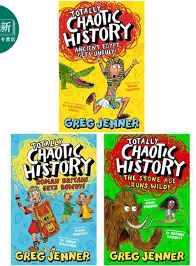 预售 混乱的历史 3册 Totally Chaotic History 古埃及大失控+罗马不列颠大暴走+石器时代大混乱 英文原版儿童历史读物 又日新