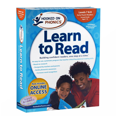 迷上自然拼读学与读第2级全集L7&8新版Hooked on Phonics Learn to Read 2nd Grade Complete Levels 7&8带DVD光盘 又日新