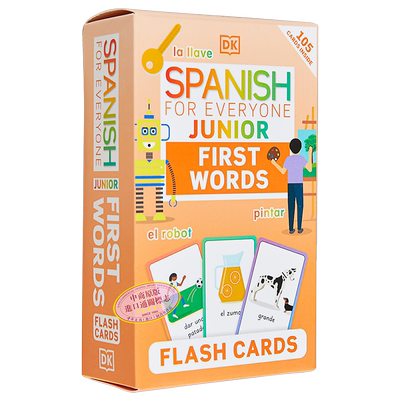 Spanish for Everyone Junior First Words Flash Cards人人学西班牙语青少版单词卡片 西班牙语学习 原版工具书 又日新